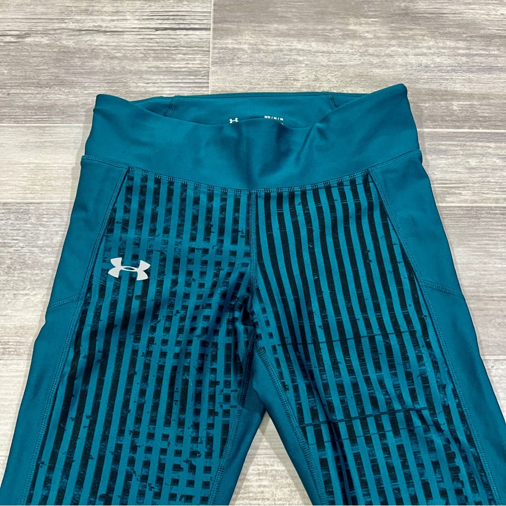 Under Armour Compression Women's Size Medium Leggings‎ Capri Pants Blue Yoga